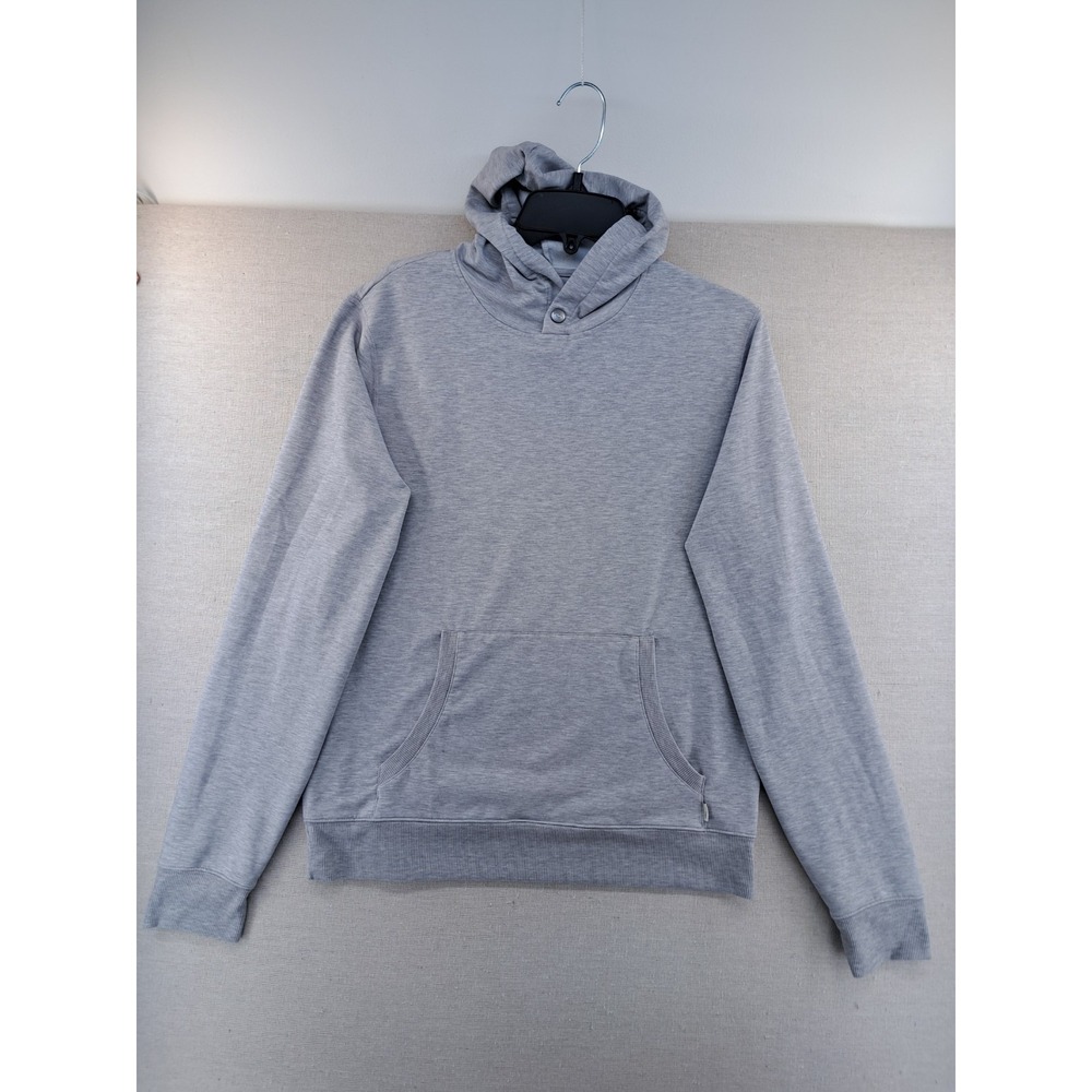 Vuori Hoodie Austin Mens Large Light Gray Pullover Stretch Sweatshirt V254